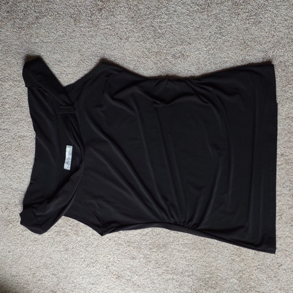 On Carnaby Off Shoulder Tank Top Black Women's Sz L